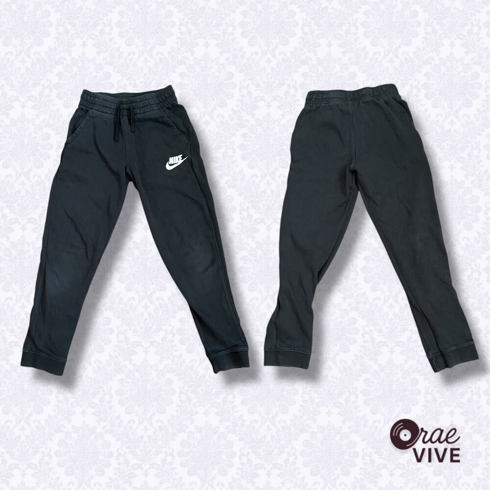 Nike & Jordan Boys Sweatpants Bundle Black Size Medium M Joggers Set of 2 - Picture 3 of 4